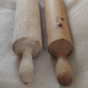 2 Vintage Wood Rolling Pins